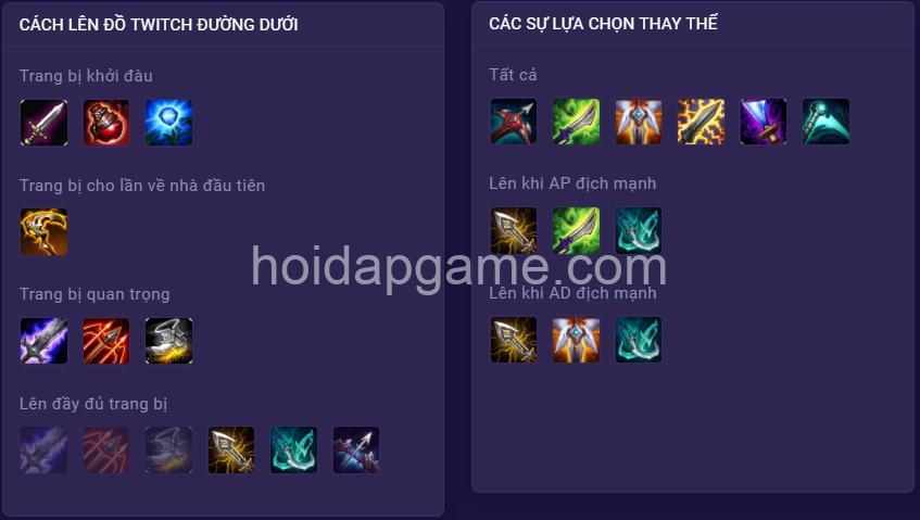 Cách Lên Đồ Twitch LMHT: Trang Bị Cốt Lõi & Tùy Chọn Tối Ưu